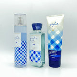 Bath & Body Works Gingham 8oz Fine Fragrance Mist, 10oz Shower Gel and 8oz Body Cream 3-Piece Bundle