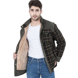 Men’s Winter Plaid Sherpa Lined Jacket