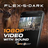 SPYPOINT Flex-S-Dark Solar Cellular Trail Camera ?C Built-in Solar Panel, 40MP Photos, 1080p Videos + Sound, No-Glow Game Camera, Night Vision, Motion Activated Trail Cam